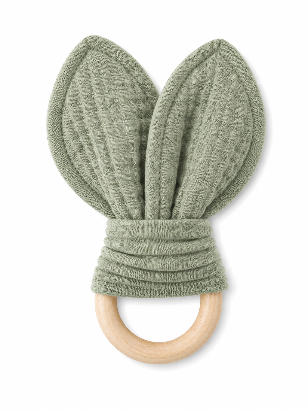 Bijtring - Organische Katoenen Mousseline Bijtring 16 cm x 8 cm - Madeliefje