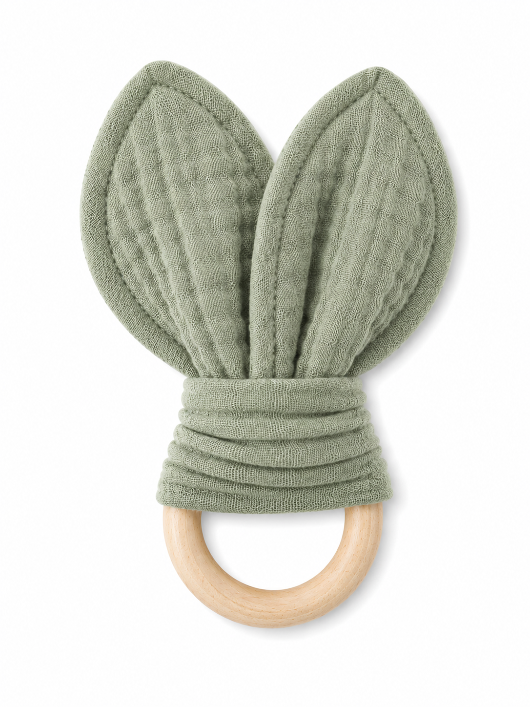Bijtring - Organische Katoenen Mousseline Bijtring 16 cm x 8 cm - Madeliefje